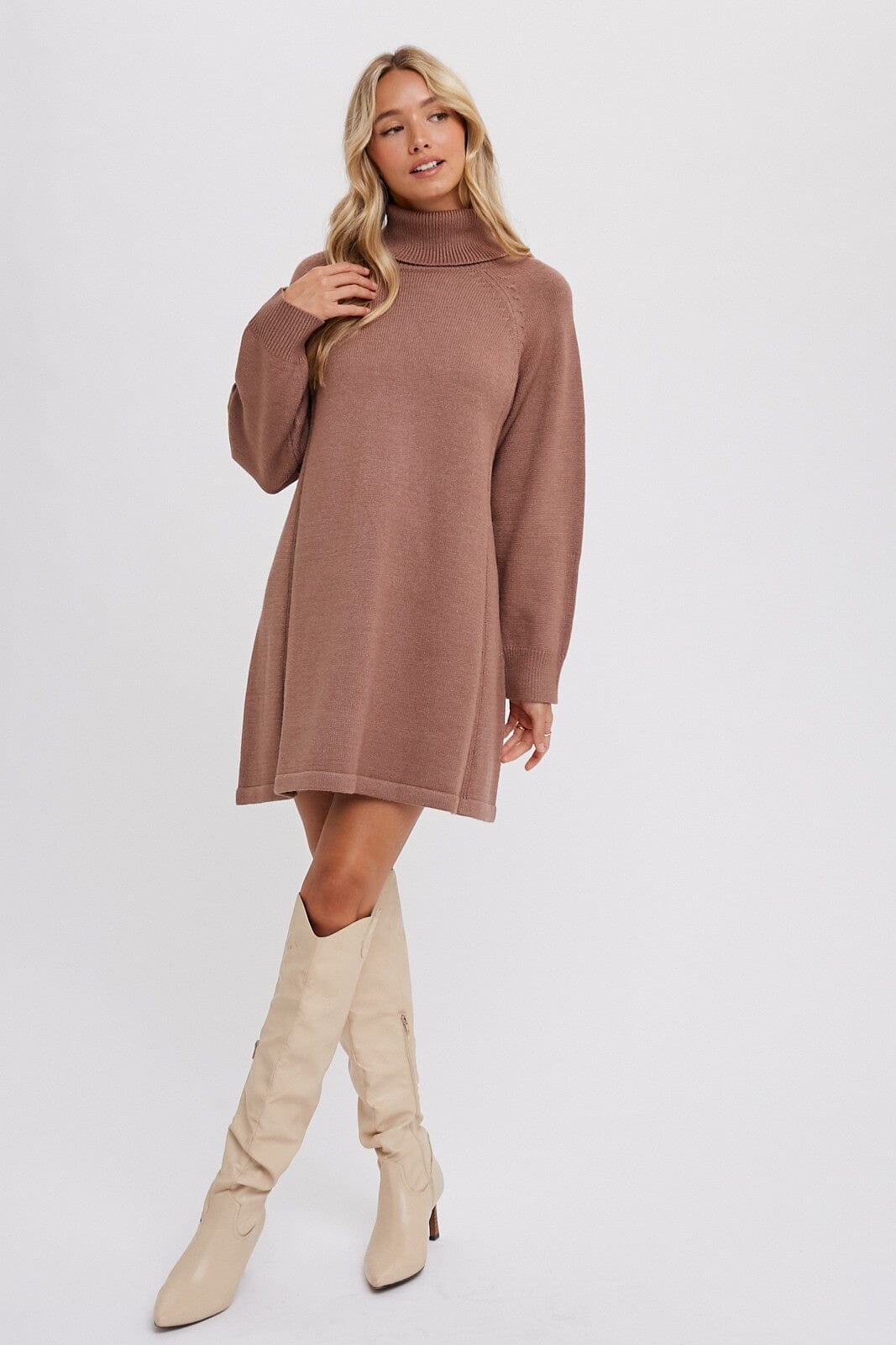 TURTLENECK SWEATER DRESS Bluivy