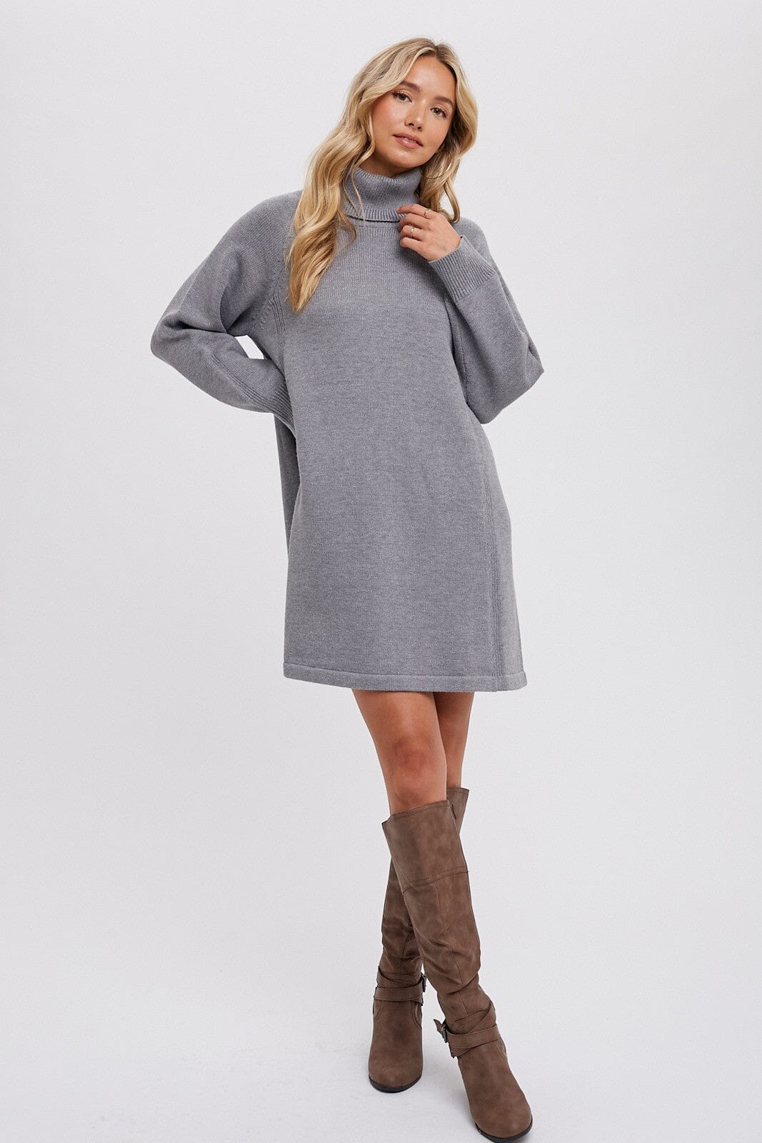 TURTLENECK SWEATER DRESS Bluivy