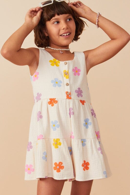 Tween Gauzy Floral Romper Hayden Los Angeles