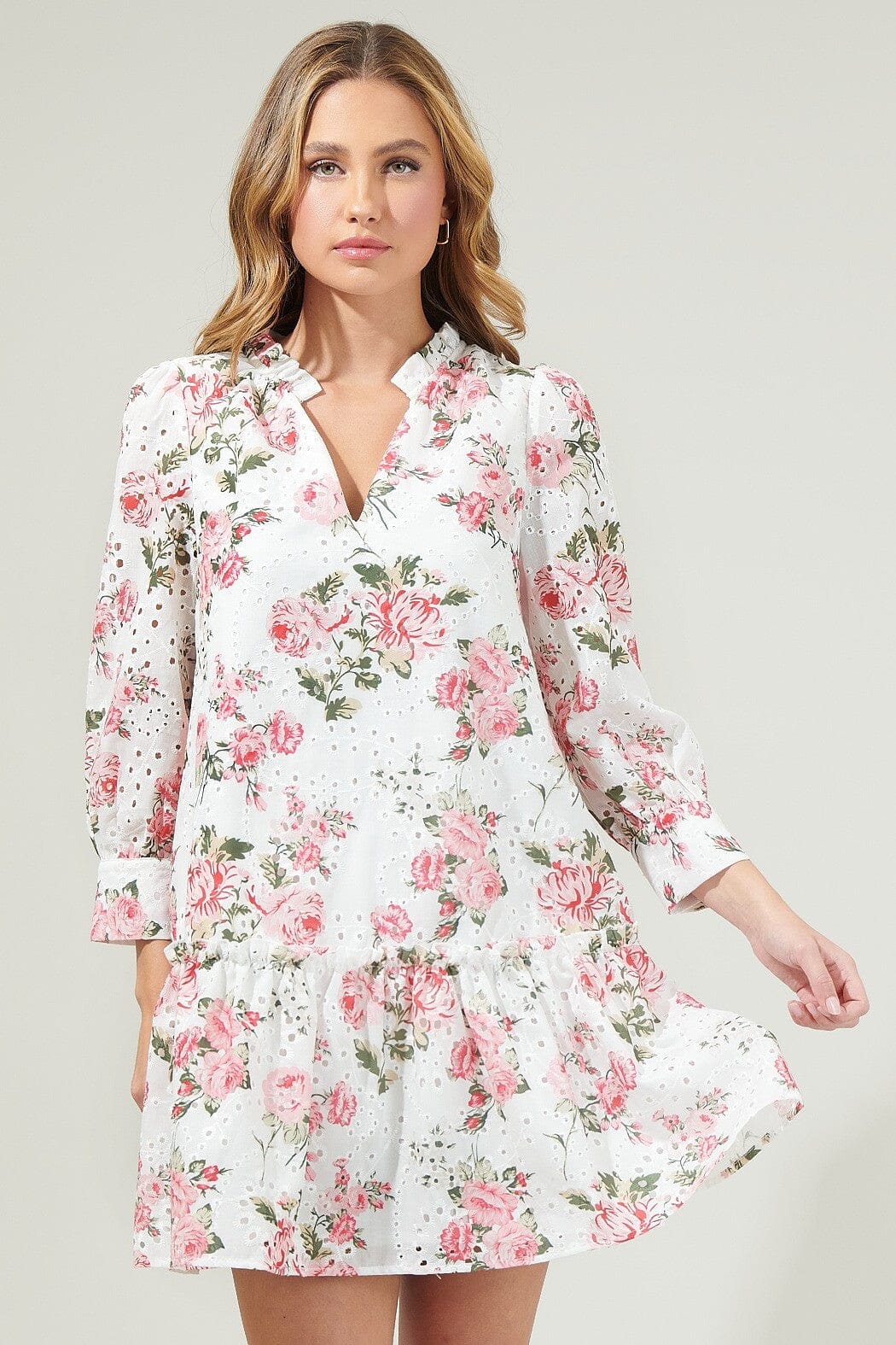 Villa Garden Eyelet Mini Dress Sugarlips