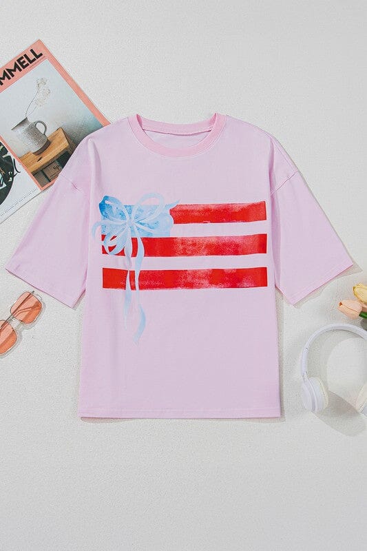 Watercolor Bow Flag Tee Kentce