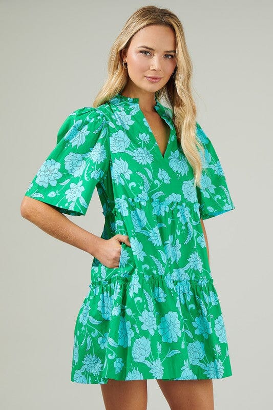Waterlily Split Neck Dress Sugarlips
