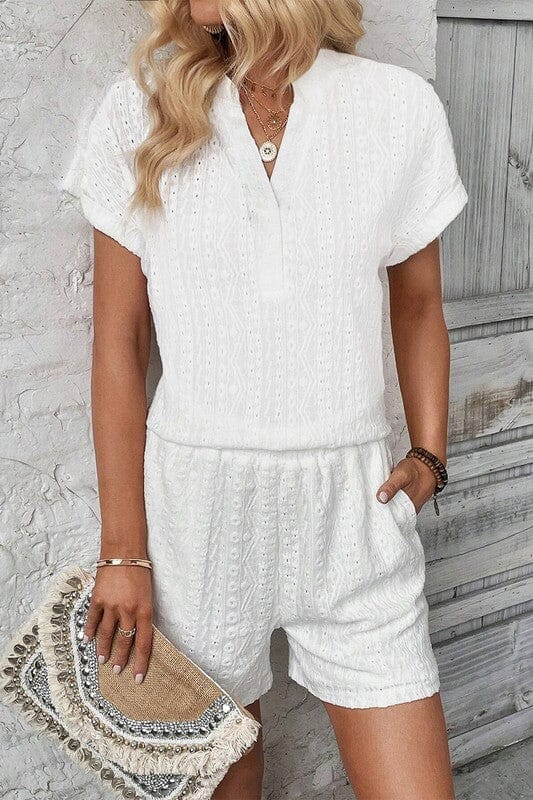 White Eyelet Set Kentce