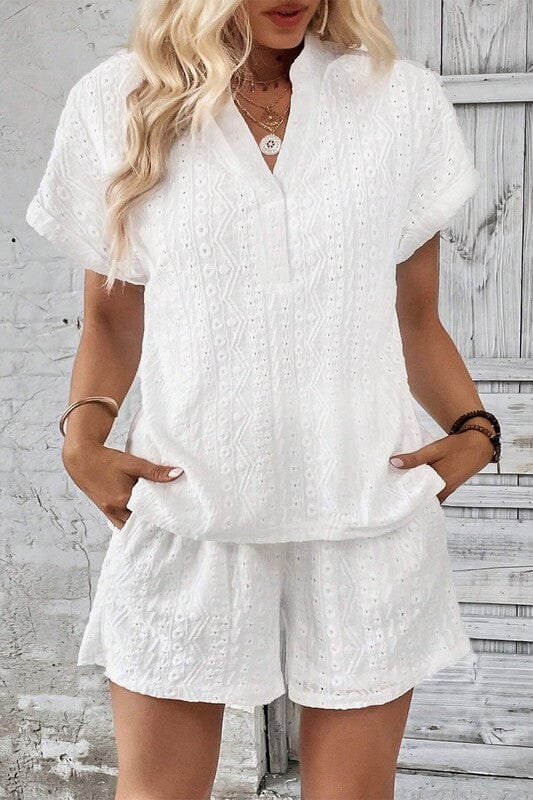 White Eyelet Set Kentce
