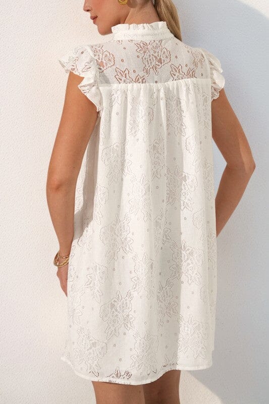 White Lace Overlay Dress Asia Direct