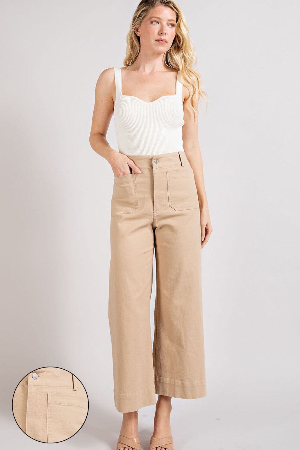 WIDE LEG PANTS w/ Front Pockets eesome