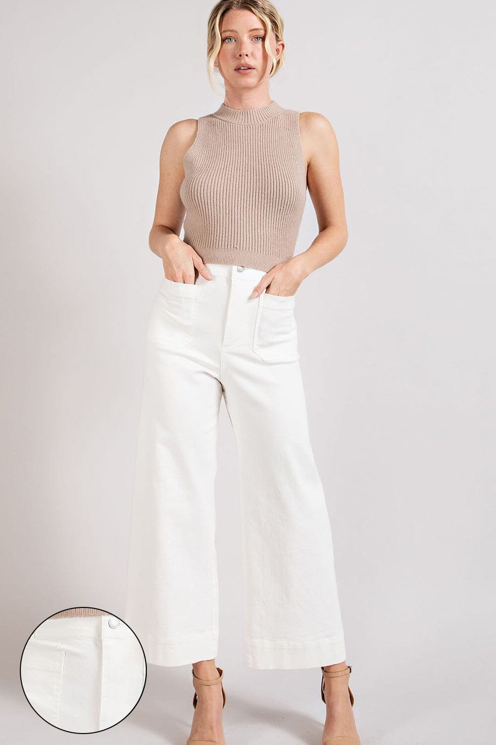 WIDE LEG PANTS w/ Front Pockets eesome