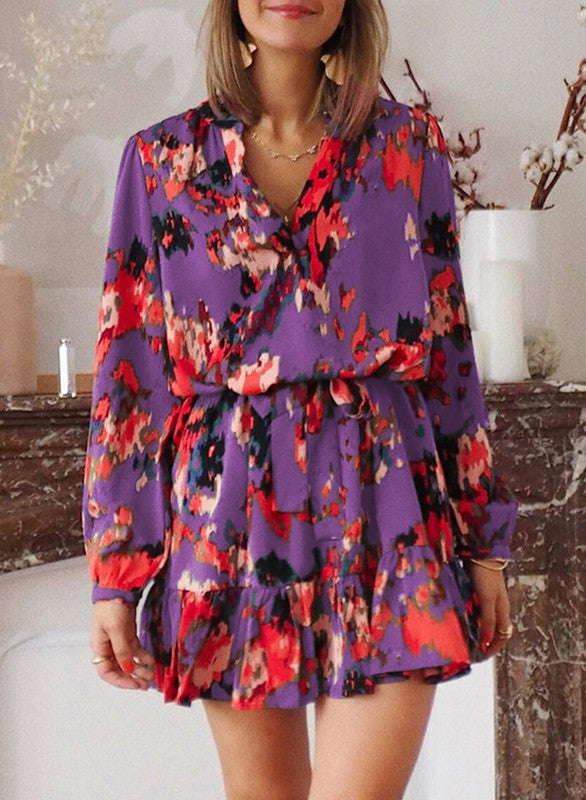 Abstract Print Dress New Colors Shewin