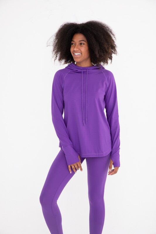 Active Hoodie with Thumb Holes Mono B