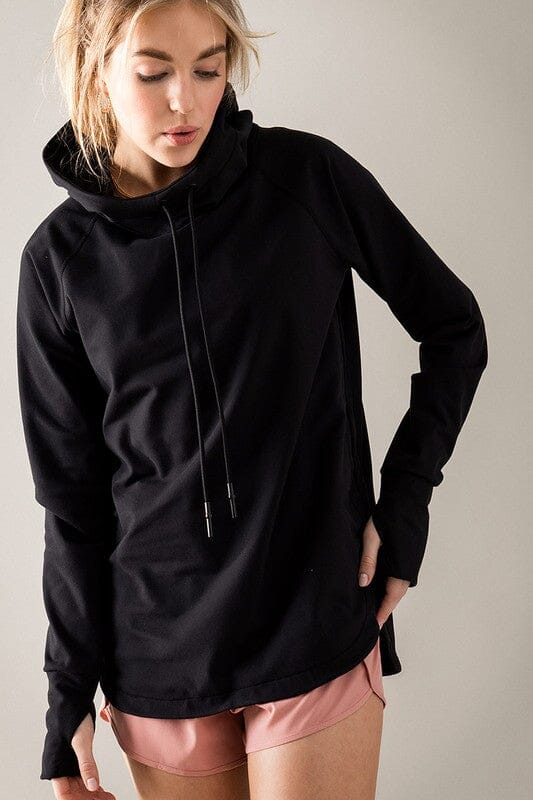 Active Hoodie with Thumb Holes Mono B