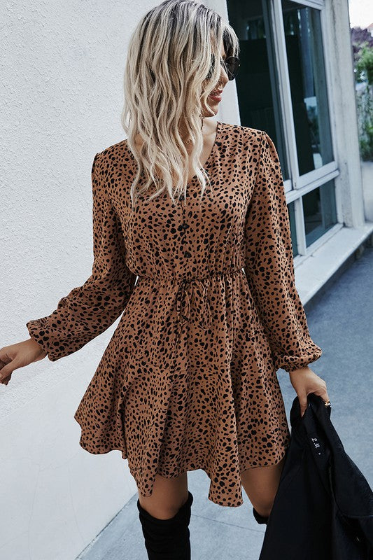 Animal Print Drawsting Dress supreme fashion