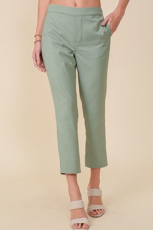 Ankle Pants w/ Elastic Back lumiere
