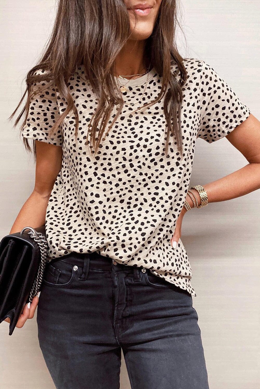 Apricot Leopard Tee Shewin