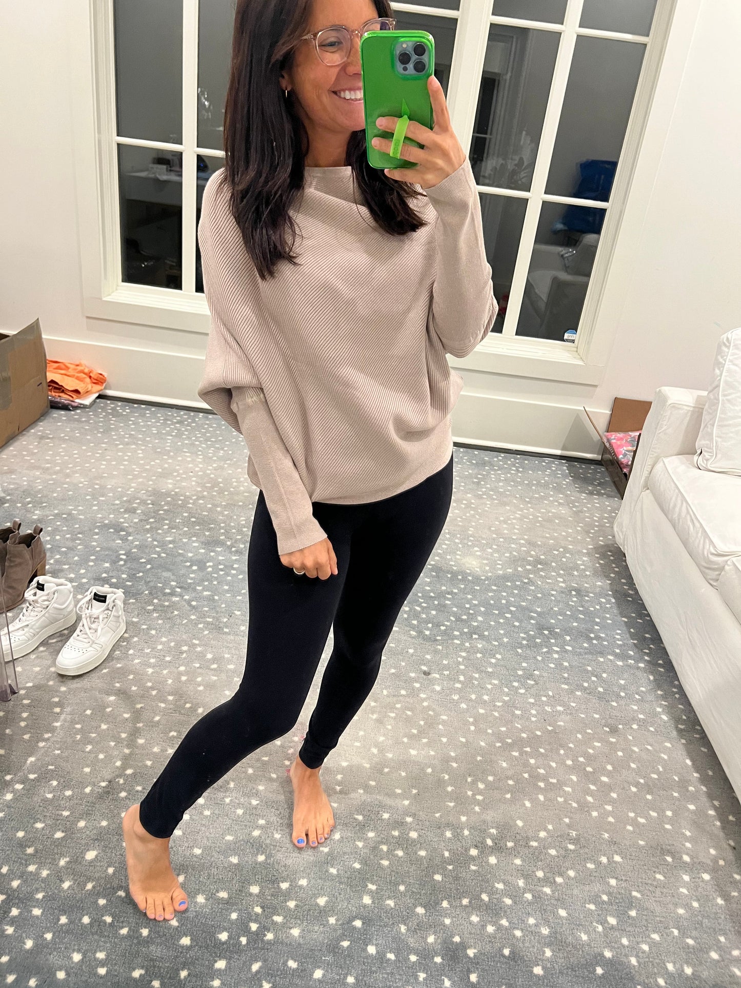 Asymmetrical Dress/Sweater Olivaceous