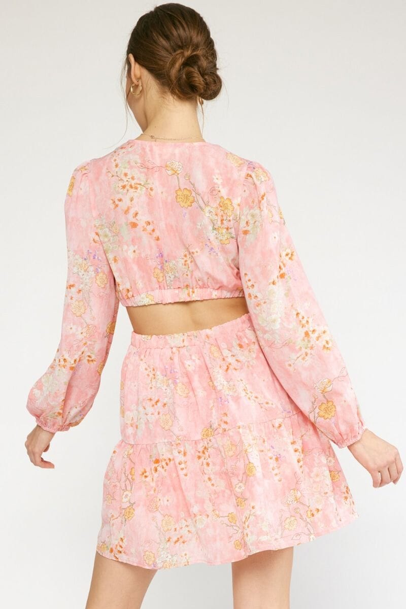 Blush Floral Cut-Out Dress entro