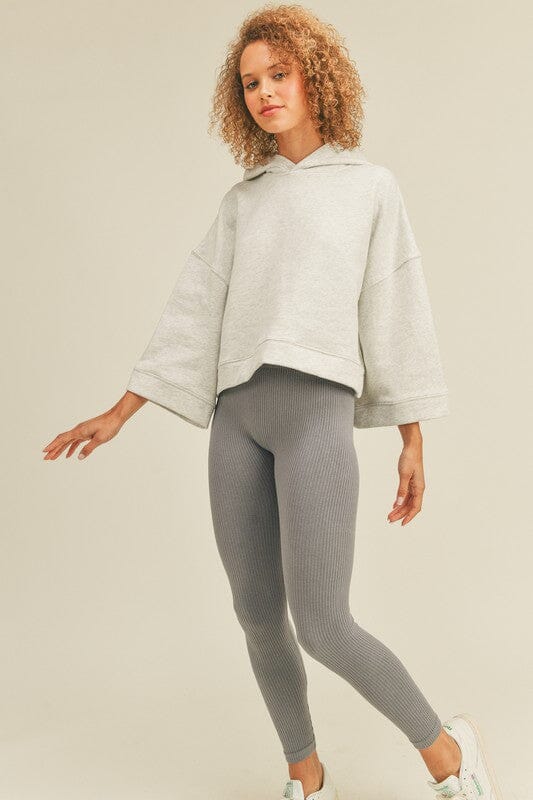 Boxy Brushed Cotton French Terry Hoodie Kimberly C