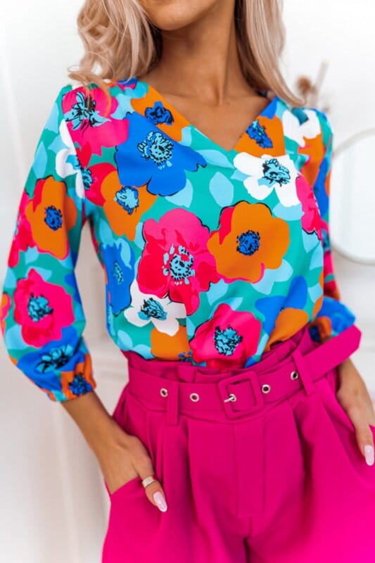 Bright Floral Top Shewin