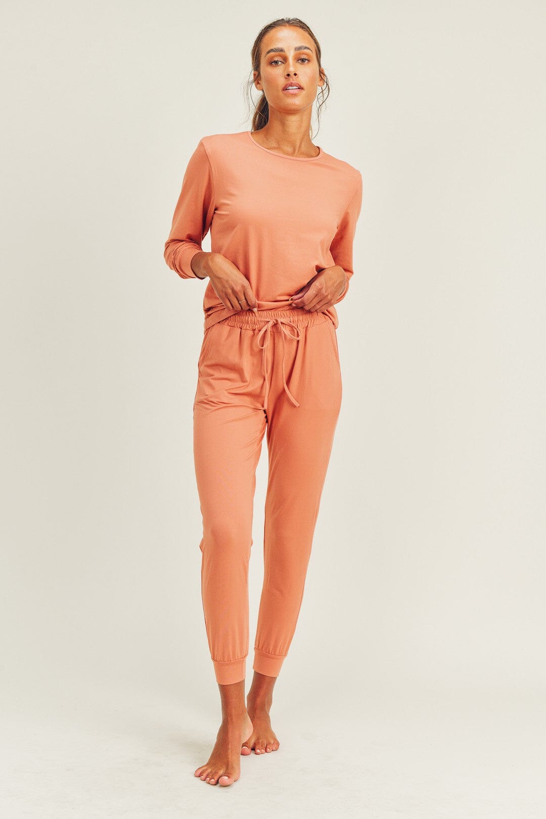 Brushed Soft Skin Long Sleeve & Lounge Pant Kimberly C