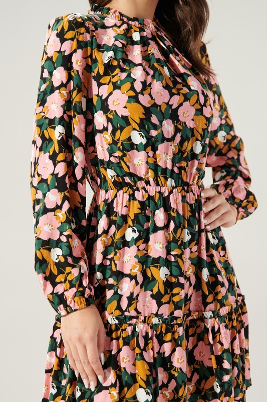 Buenos Aires Pink and Green Floral Dress Sugarlips