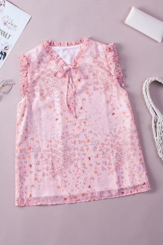 Cherry Blossom Sleeveless Top Kentce