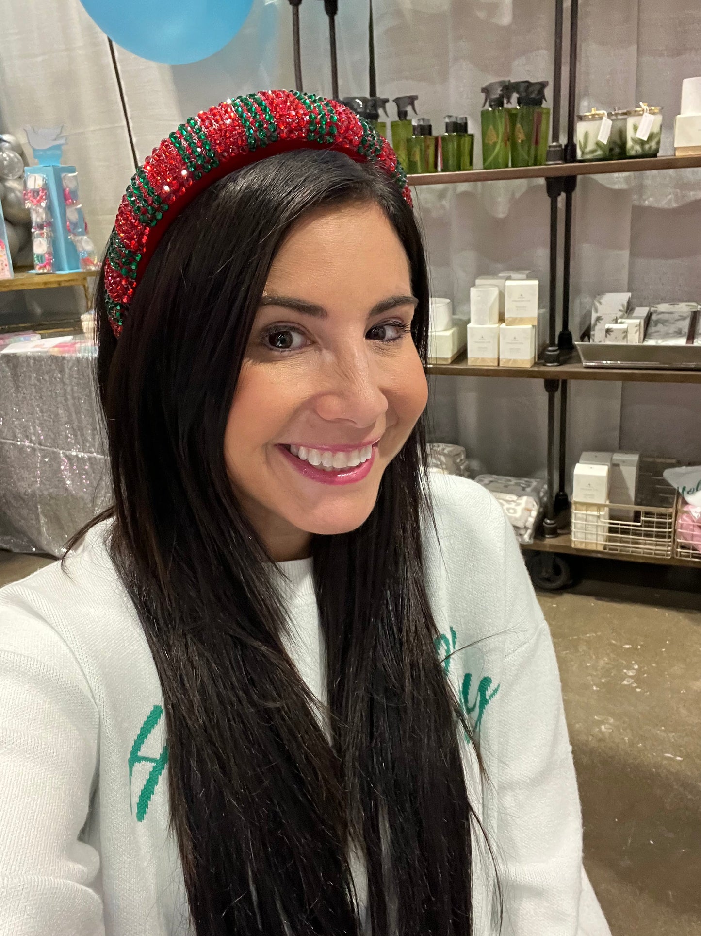 Christmas Rhinestone Headband SNAP-Something New And Pretty