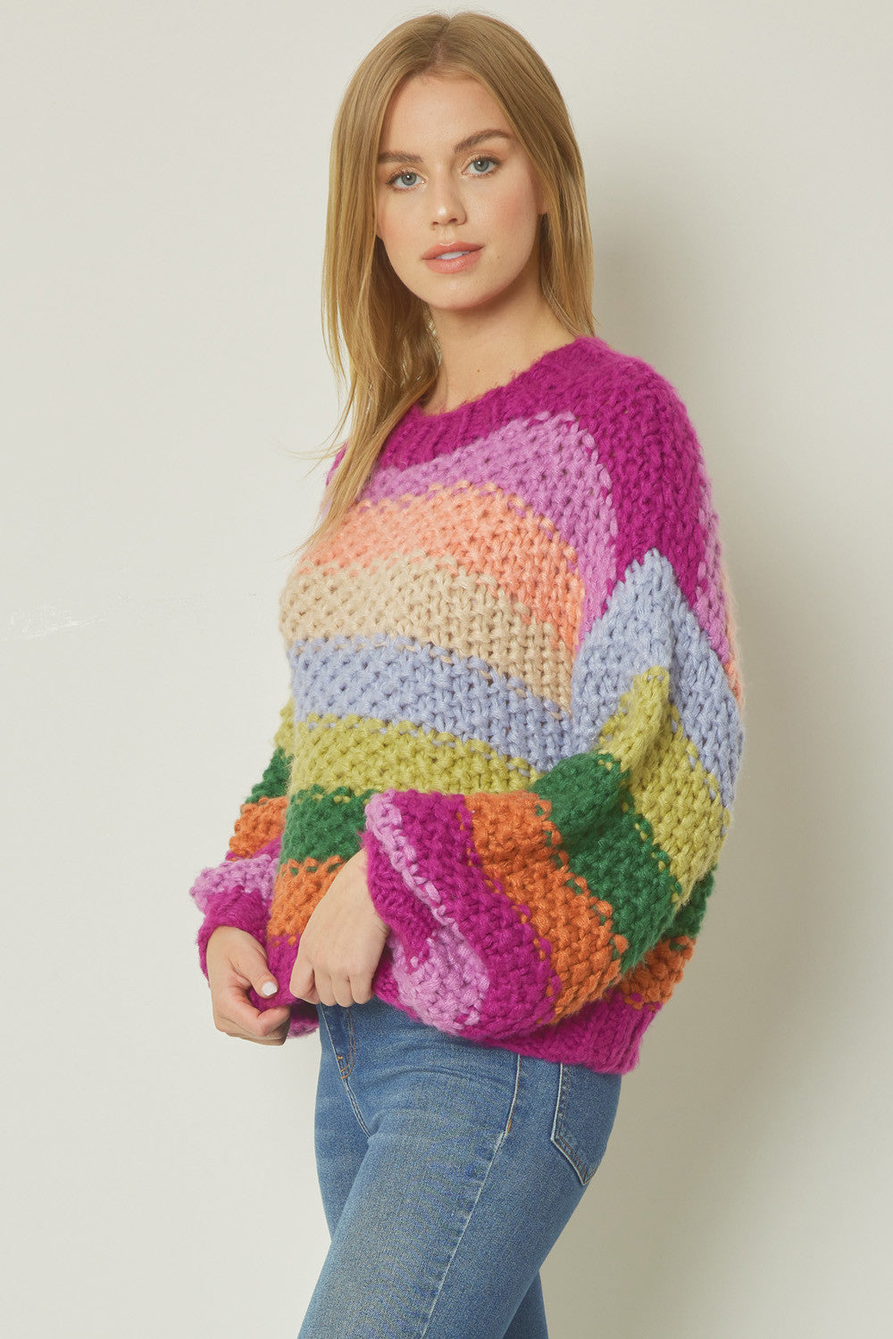 Chunky Rainbow Sweater entro