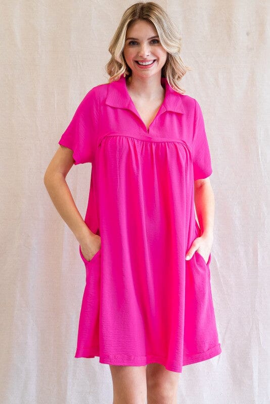 Collared Shift Dress Jodifl
