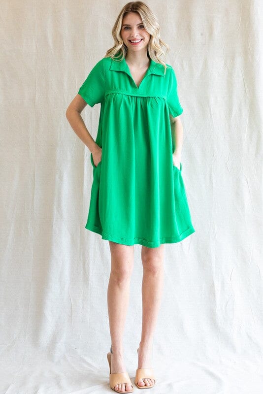 Collared Shift Dress Jodifl