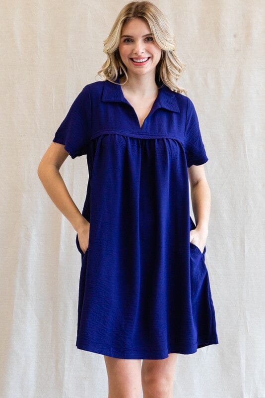 Collared Shift Dress Jodifl