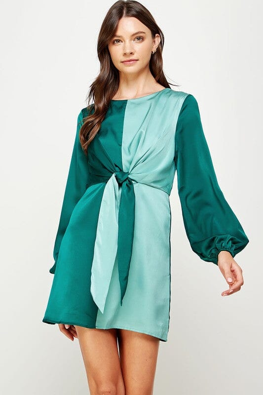 Colorblock Knot Front Dress Strut and Bolt