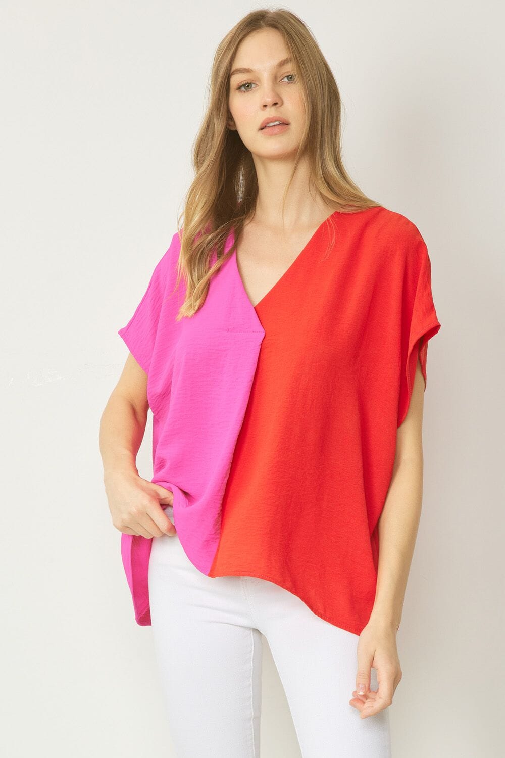 Colorblock V-Neck entro