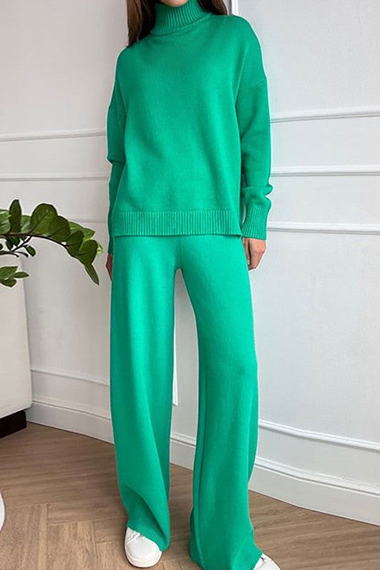 Colored Knit Flare Set cezele