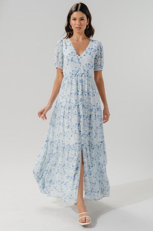 Corinne Blue Paisley Maxi Sugarlips