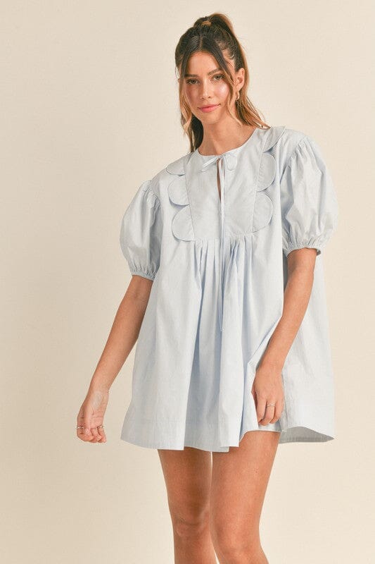 Cotton Scalloped Detail Dress Mable