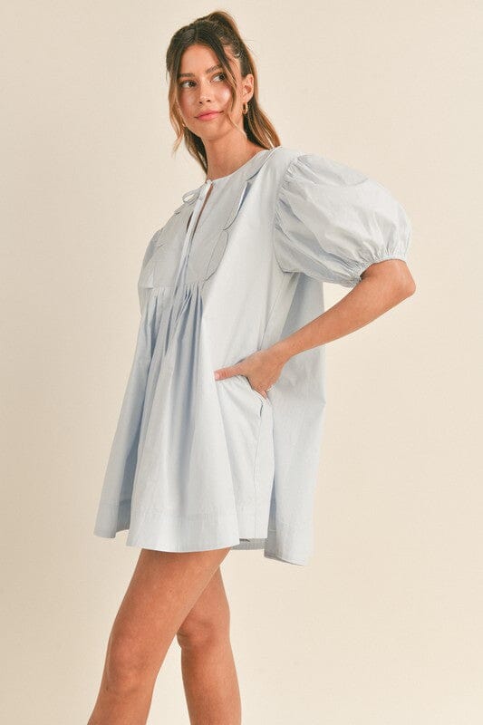 Cotton Scalloped Detail Dress Mable