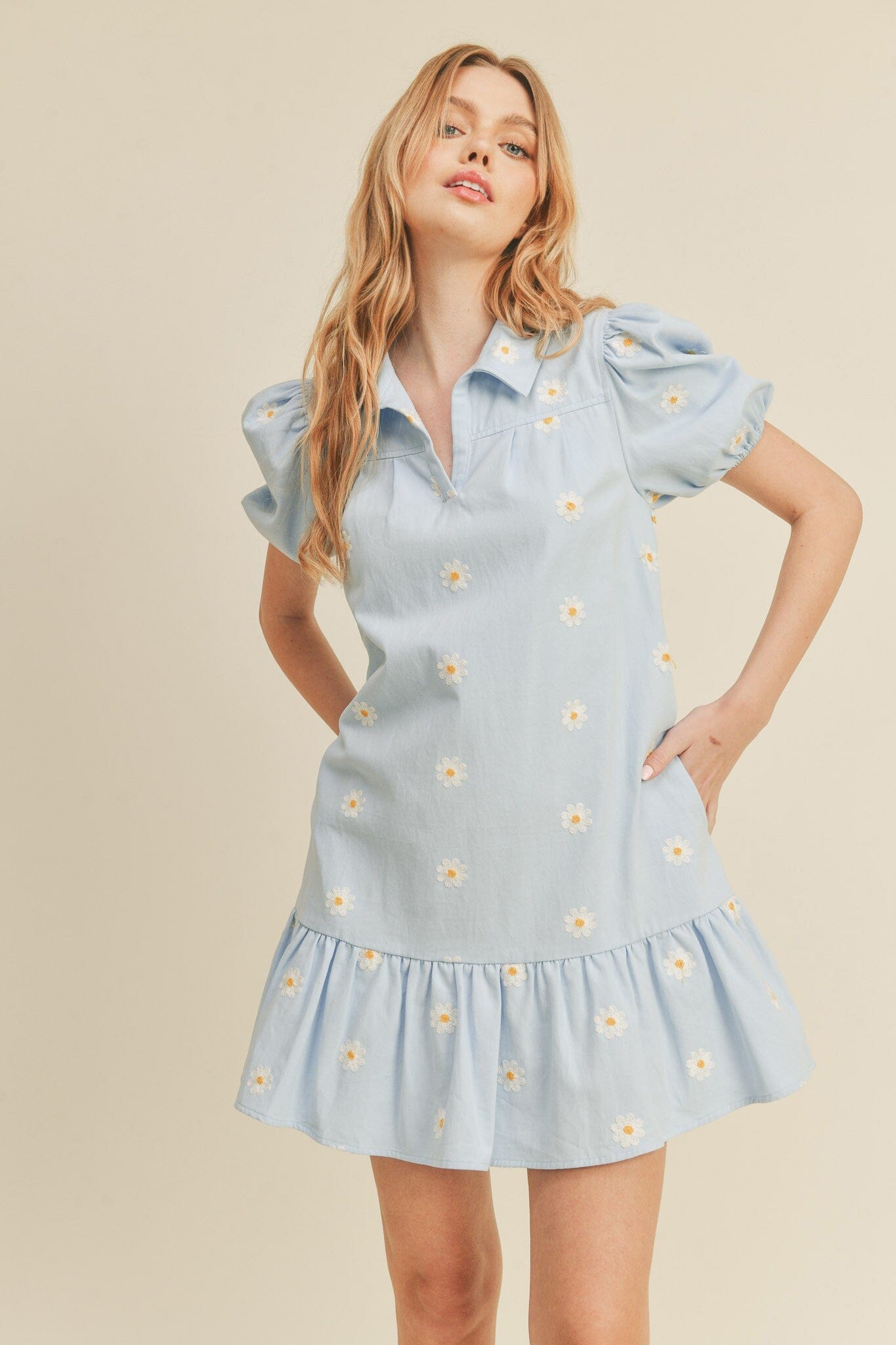 Daisy Embroidery Dress &merci