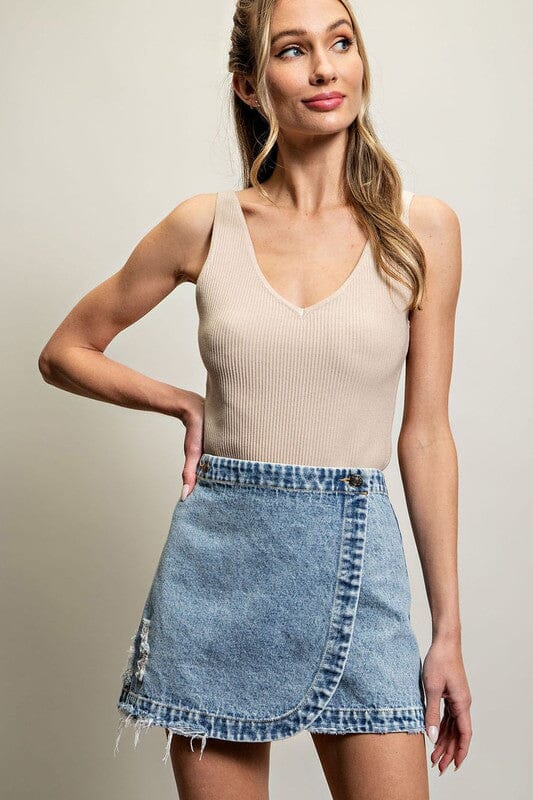 Denim Wrap Skort Eesome