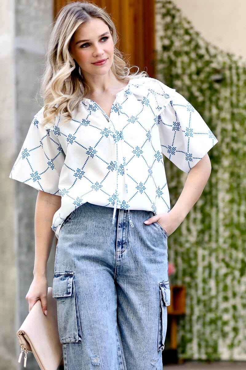 Diamond Printed Top mazik