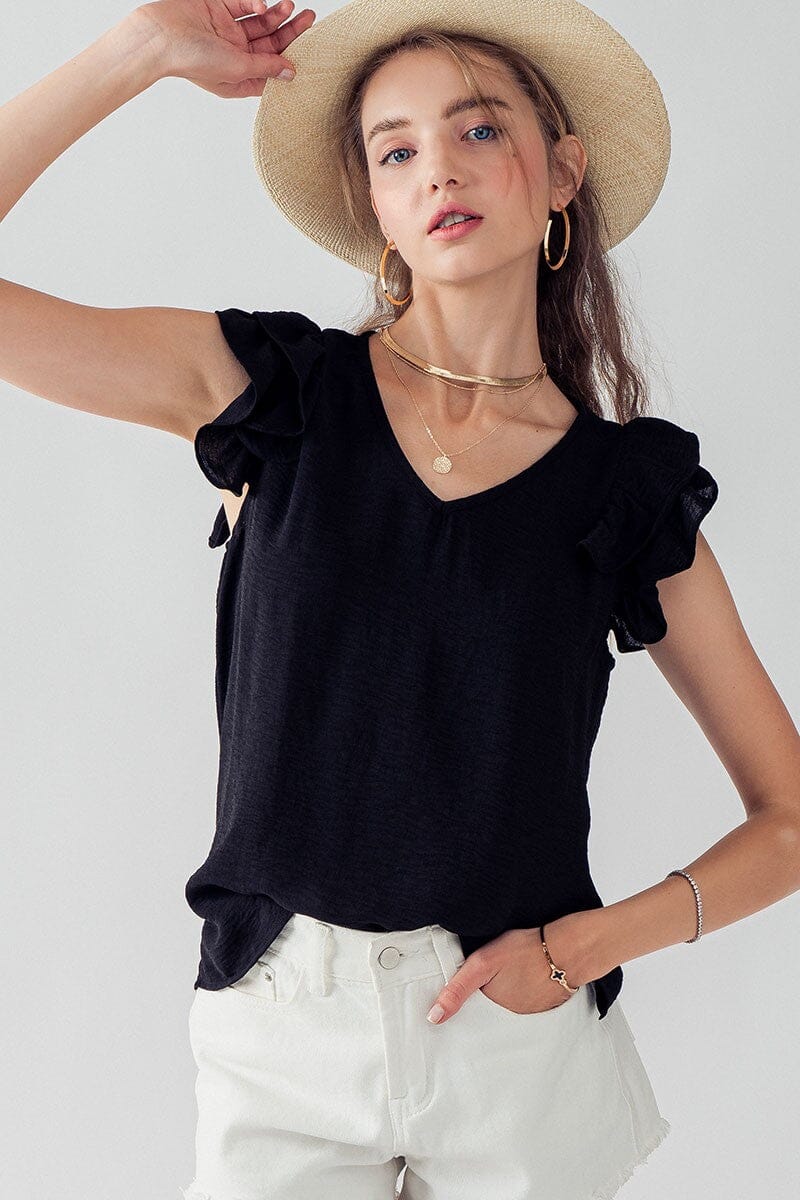 Dixon Flutter Sleeve Top Trend Notes