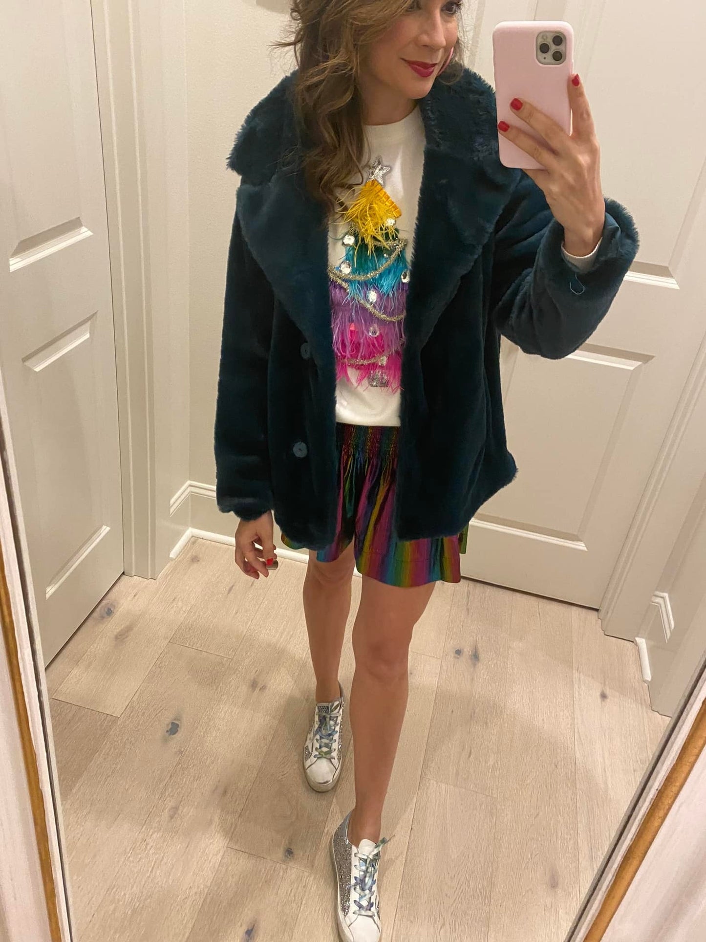 Emerald Faux Fur Jacket mainstrip