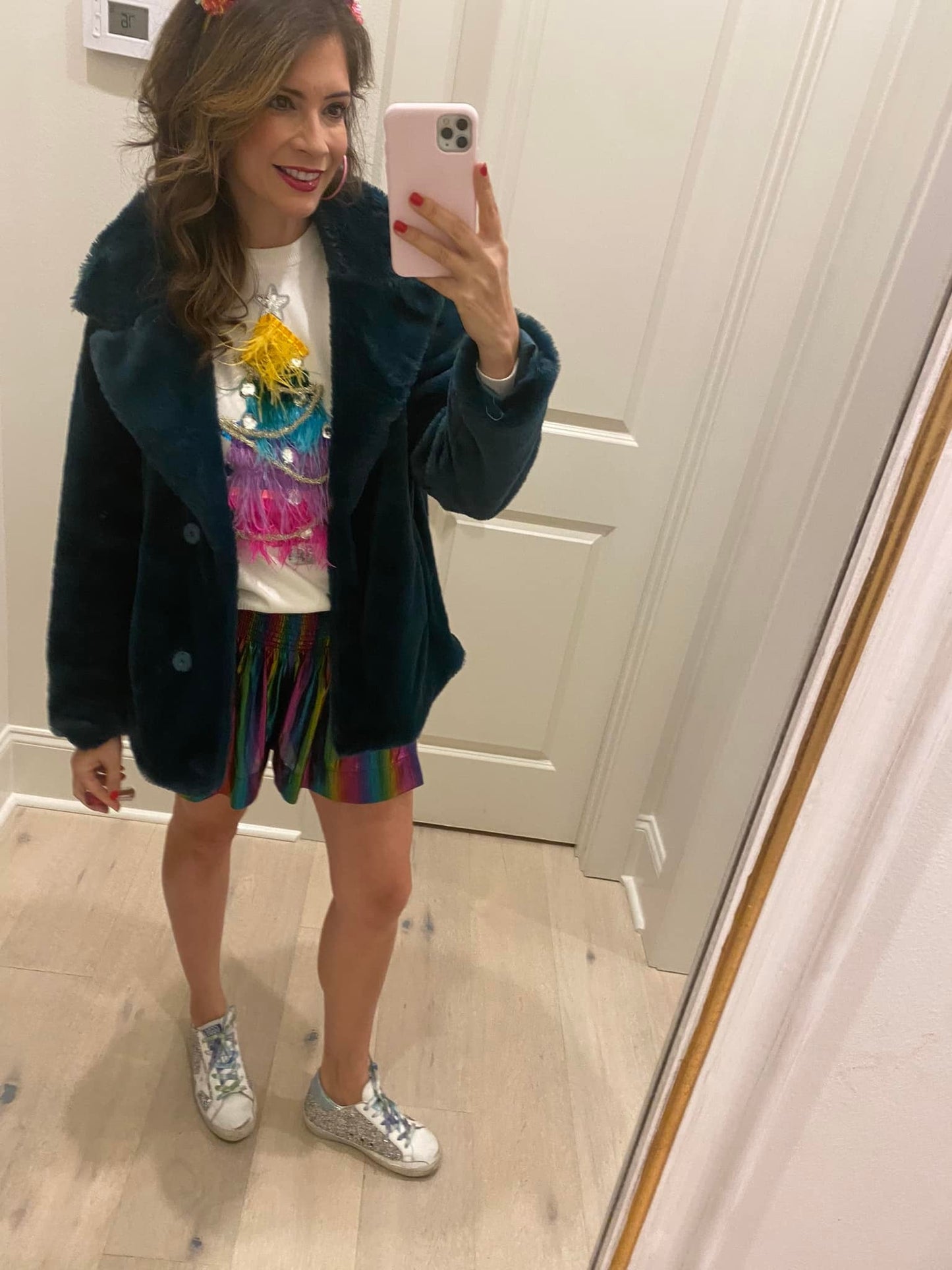 Emerald Faux Fur Jacket mainstrip
