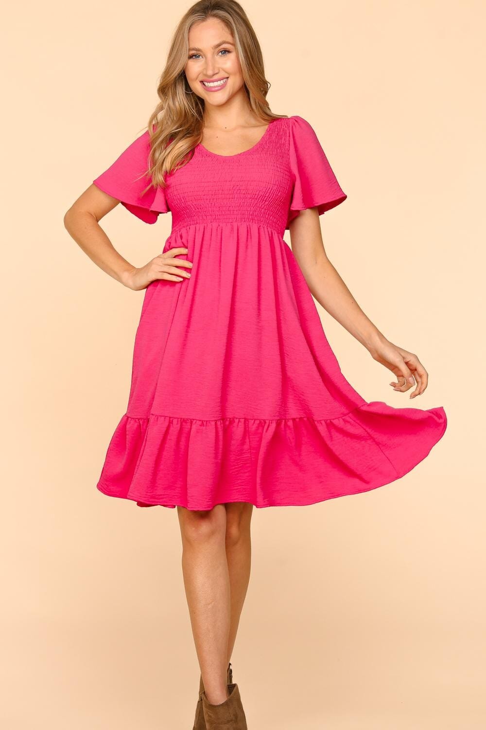 Fit and Flare Smock Dress Haptics