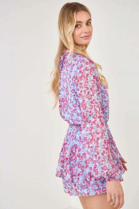 Floral Dotted Open Back Romper 2.7 August