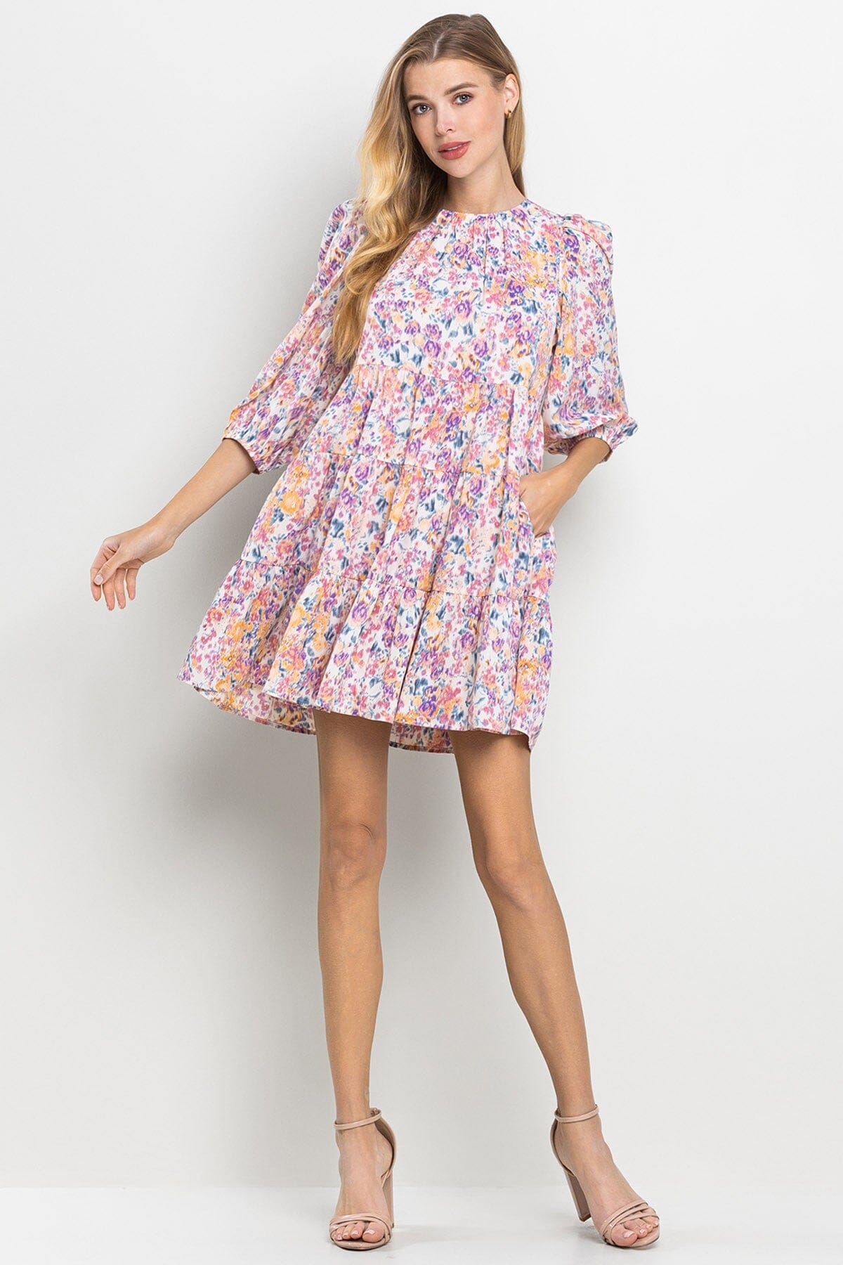Floral Print Bubble Dress TCEC