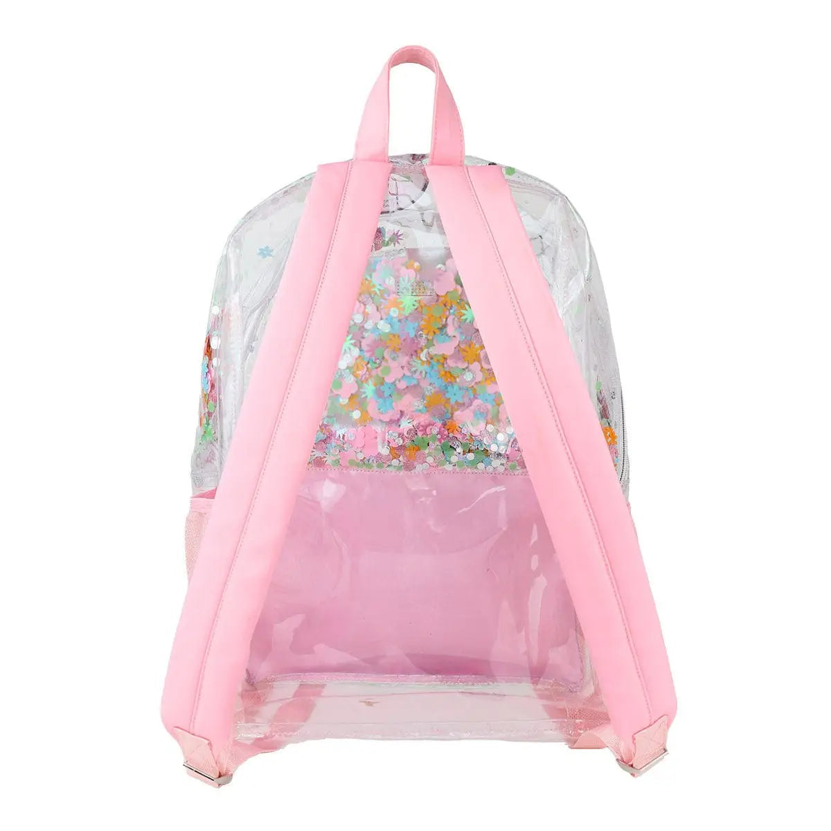 Flower Power Clear Confetti Backpack SNAP-Something New And Pretty