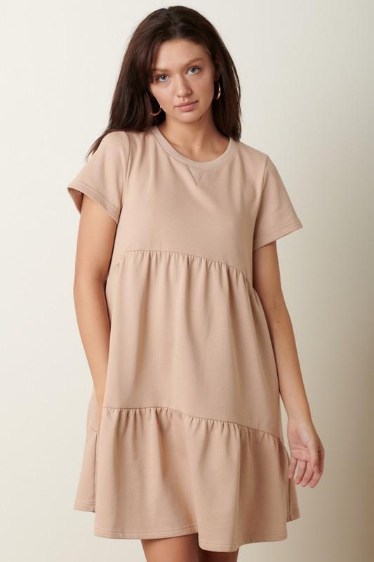 French Terry Tiered Dresses Mittoshop