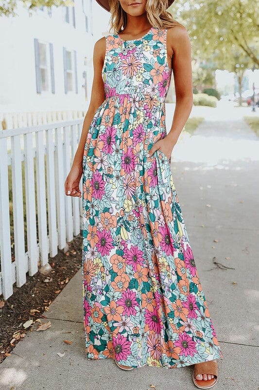 Funky Floral Maxi Dress Youmi