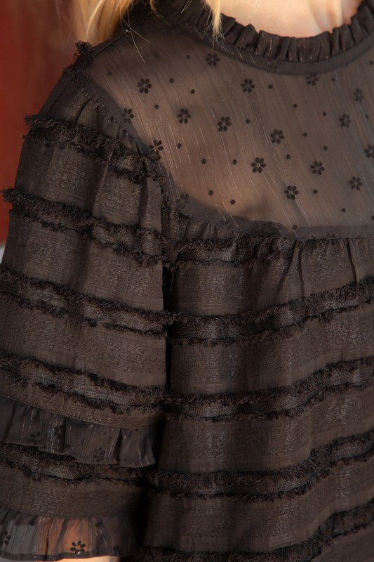 Fuzzy Striped Shift Dress Voy