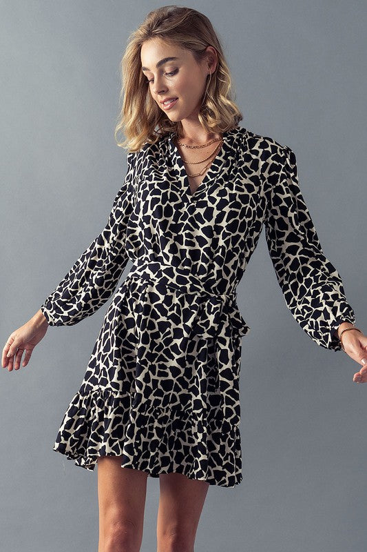 Giraffe Print Tie Waist Dress Trend Notes