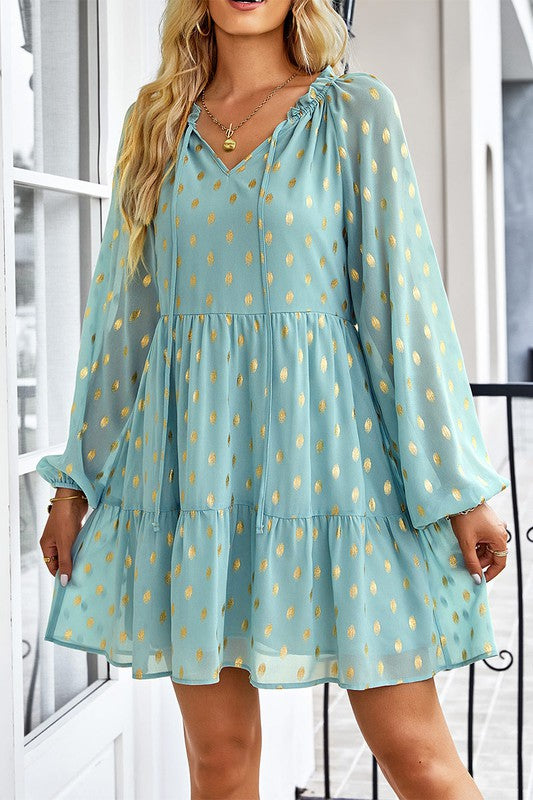 Gold Foil Dotted Dress supreme fashion